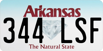 AR license plate 344LSF