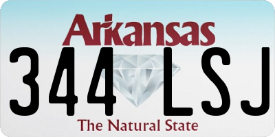 AR license plate 344LSJ