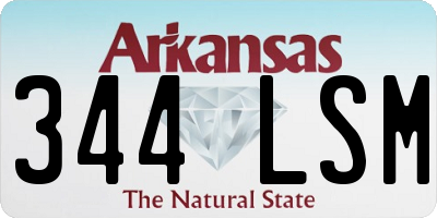AR license plate 344LSM