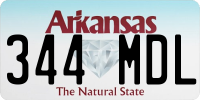 AR license plate 344MDL