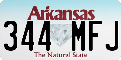 AR license plate 344MFJ