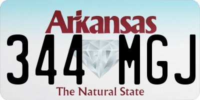 AR license plate 344MGJ
