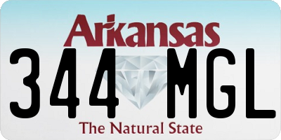 AR license plate 344MGL