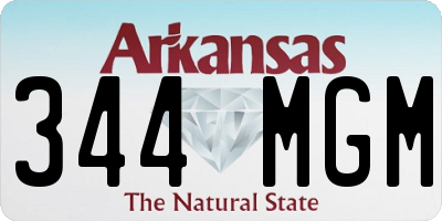 AR license plate 344MGM
