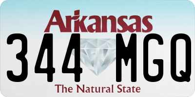 AR license plate 344MGQ