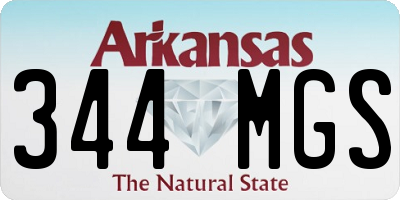 AR license plate 344MGS