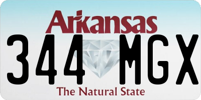 AR license plate 344MGX