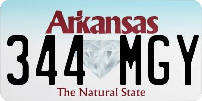 AR license plate 344MGY