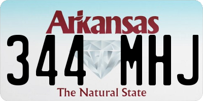AR license plate 344MHJ