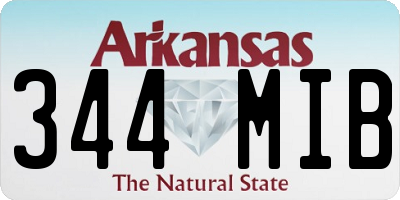 AR license plate 344MIB