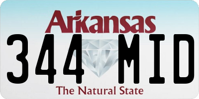 AR license plate 344MID