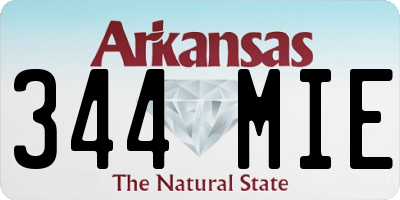 AR license plate 344MIE