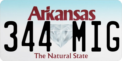 AR license plate 344MIG