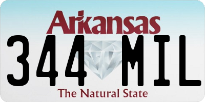 AR license plate 344MIL