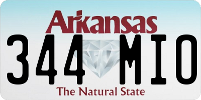 AR license plate 344MIO