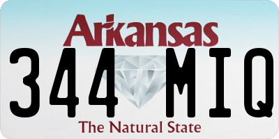 AR license plate 344MIQ