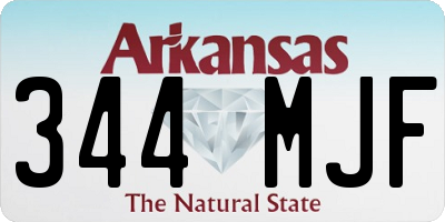 AR license plate 344MJF