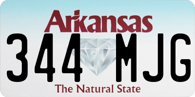 AR license plate 344MJG