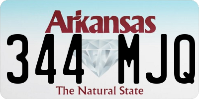 AR license plate 344MJQ
