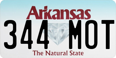 AR license plate 344MOT
