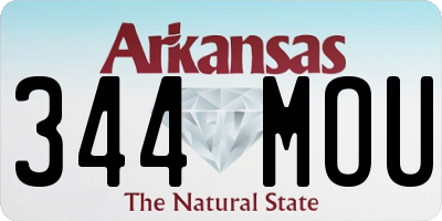 AR license plate 344MOU