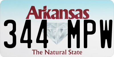 AR license plate 344MPW