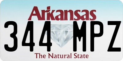 AR license plate 344MPZ
