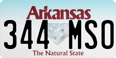 AR license plate 344MSO