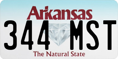 AR license plate 344MST
