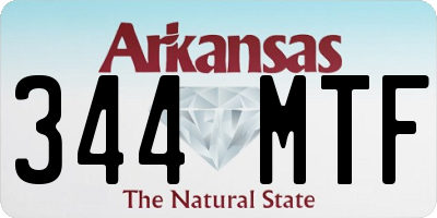 AR license plate 344MTF