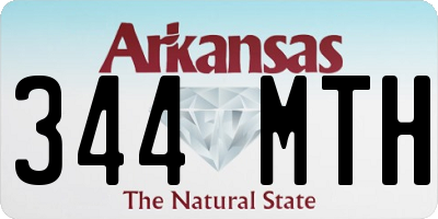 AR license plate 344MTH