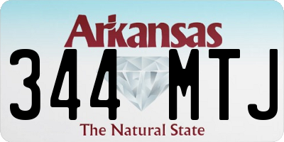 AR license plate 344MTJ
