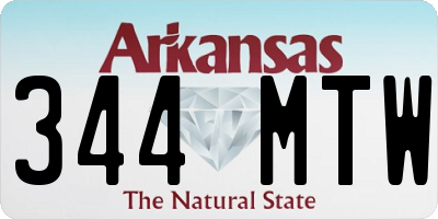 AR license plate 344MTW