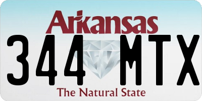 AR license plate 344MTX