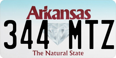 AR license plate 344MTZ