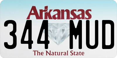 AR license plate 344MUD
