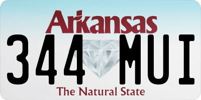 AR license plate 344MUI
