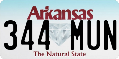 AR license plate 344MUN