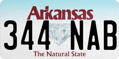 AR license plate 344NAB