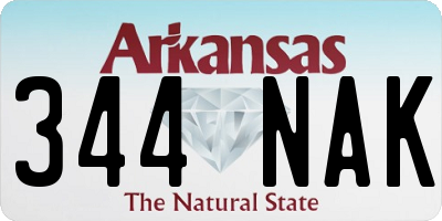 AR license plate 344NAK