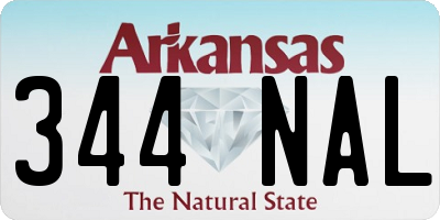 AR license plate 344NAL