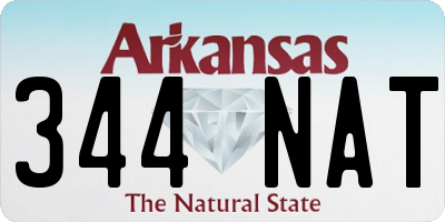 AR license plate 344NAT