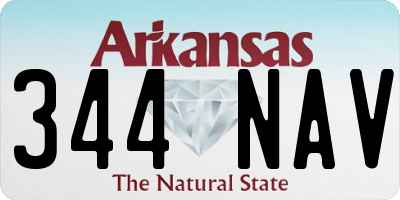 AR license plate 344NAV
