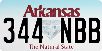 AR license plate 344NBB