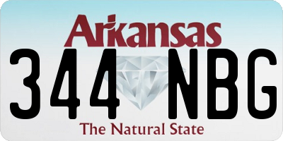 AR license plate 344NBG