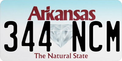 AR license plate 344NCM