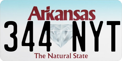 AR license plate 344NYT