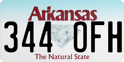 AR license plate 344OFH