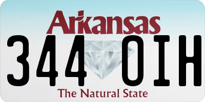 AR license plate 344OIH