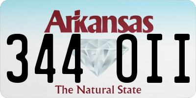 AR license plate 344OII